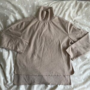 Zara Turtleneck Side-Slit Sweater